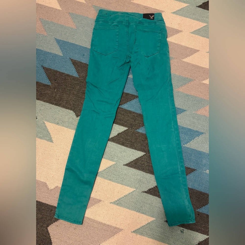 American Eagle Outfitters Teal Jeggings - 0L